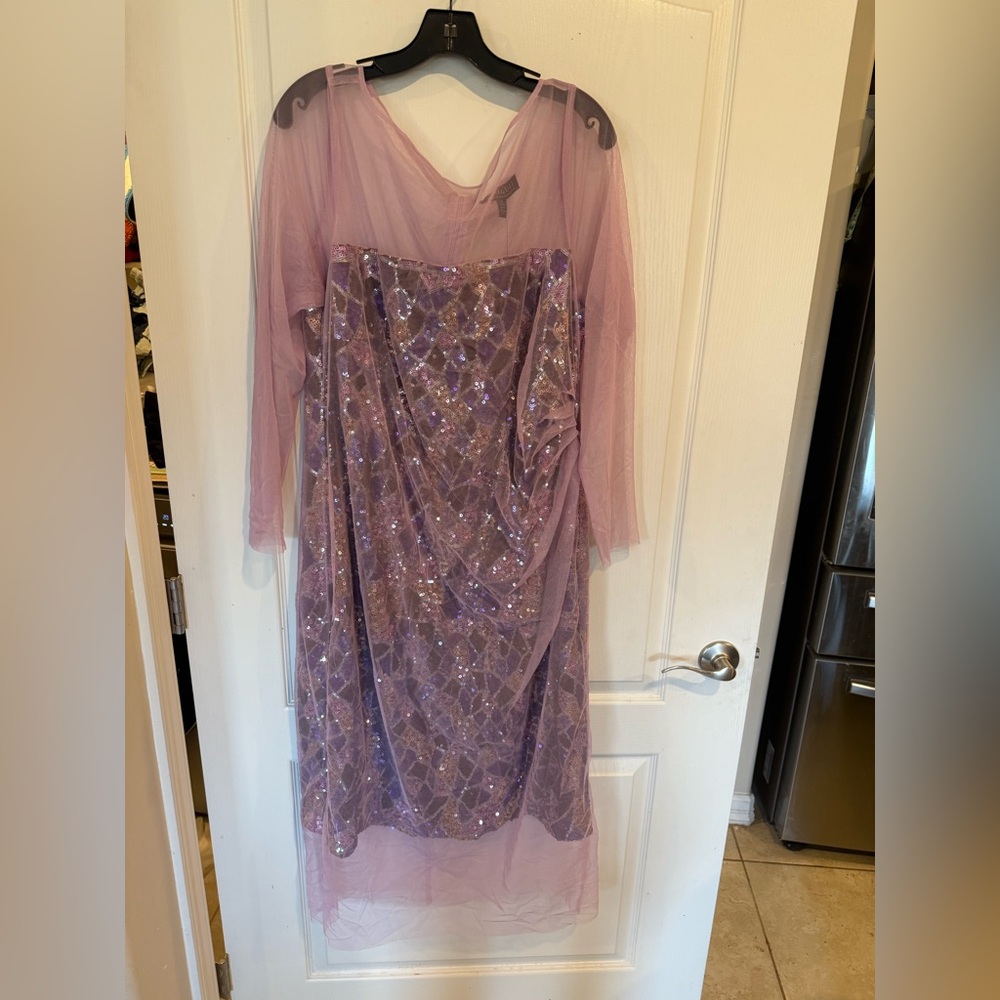 Eloquii Purple Sequin Dress